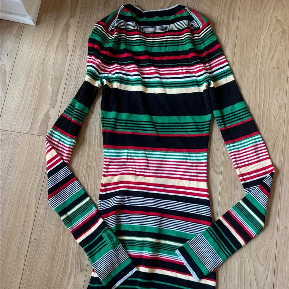 Paco Rabanne Rabanne Striped Rib-Knit Maxi Dress - Picture 5 of 7